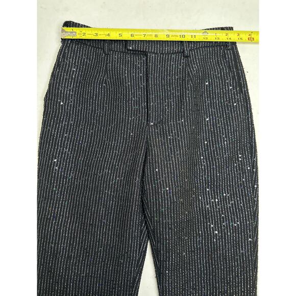 Walter Baker Tyler Pant Sparkle Stripe Tweed with Cropped Ankle. Size 2 - Picture 7 of 10